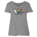 Choose Love - Ladies Plus V-Neck Tee