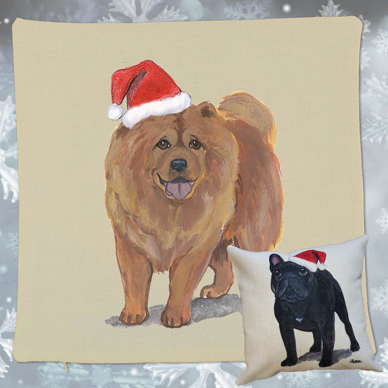 Chow Chow Santa Pillow Cover