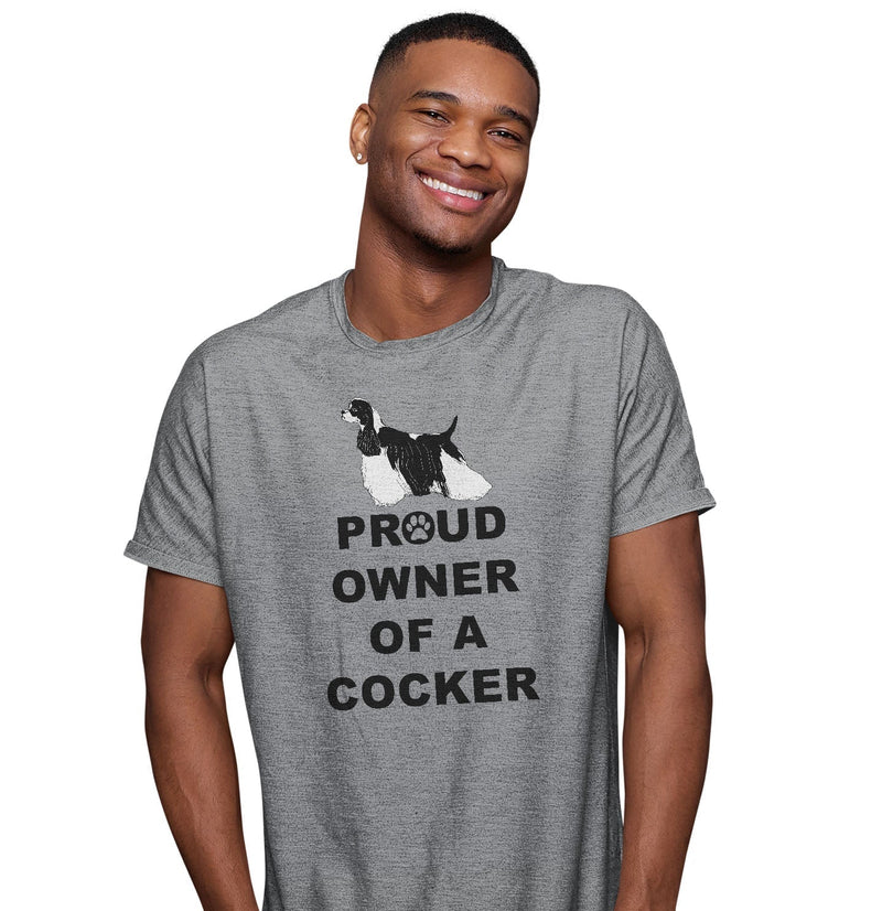 Cocker Spaniel Proud Owner - Adult Unisex T-Shirt