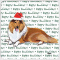 Collie "Happy Howlidays" Coaster