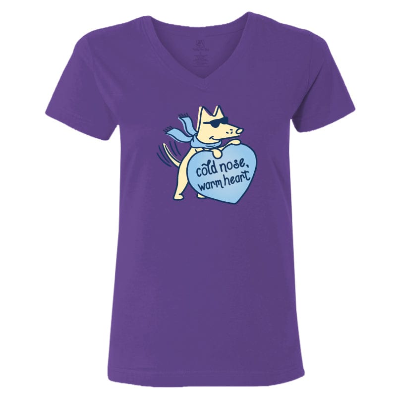 Cold Nose, Warm Heart - Ladies T-Shirt V-Neck