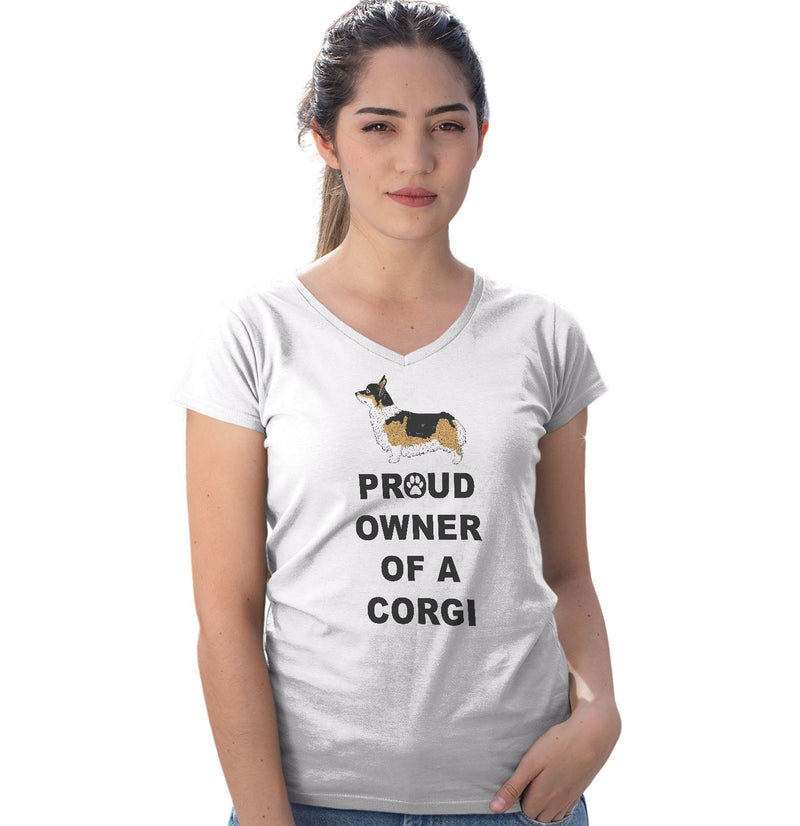 Pembroke Welsh Corgi Proud Owner - Women's V-Neck T-Shirt