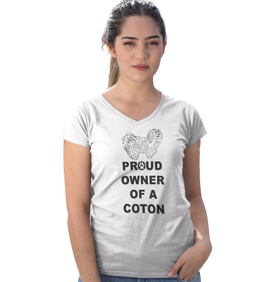 Coton de Tulear Proud Owner - Women's V-Neck T-Shirt