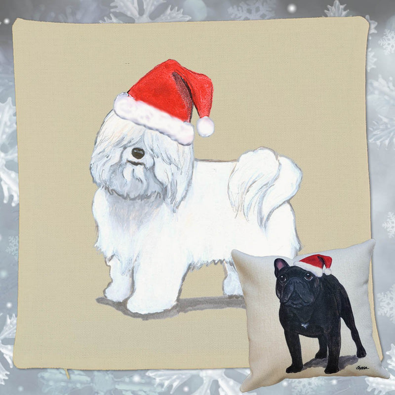 Coton du Tulear Santa Pillow Cover