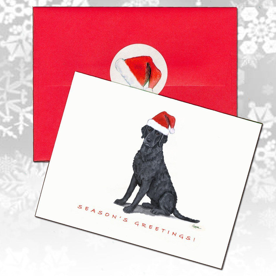 Curly-Coated Retriever Christmas Note Cards