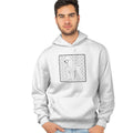 White Poodle Love Text - Adult Unisex Hoodie Sweatshirt