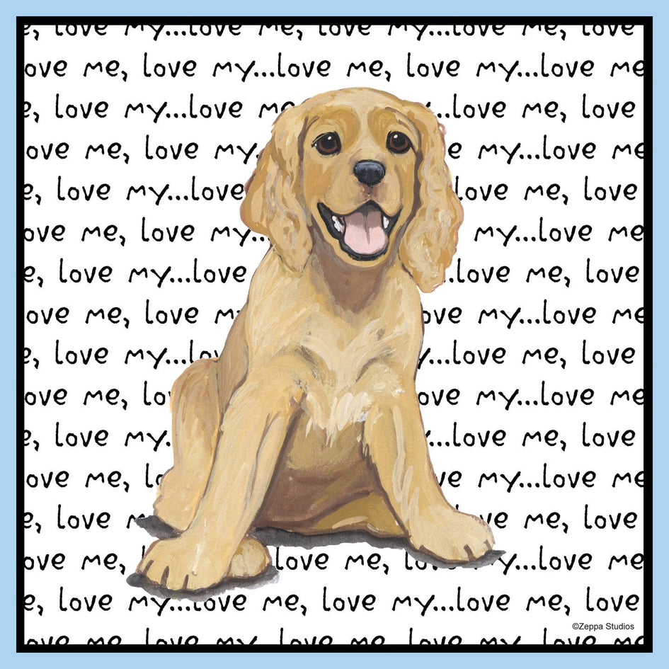 Cocker Spaniel Puppy Love Text - Adult Unisex T-Shirt