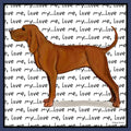 Redbone Coonhound Love Text - Adult Unisex Hoodie Sweatshirt