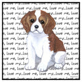 Cavalier King Charles Spaniel Puppy Love Text - Adult Unisex Hoodie Sweatshirt