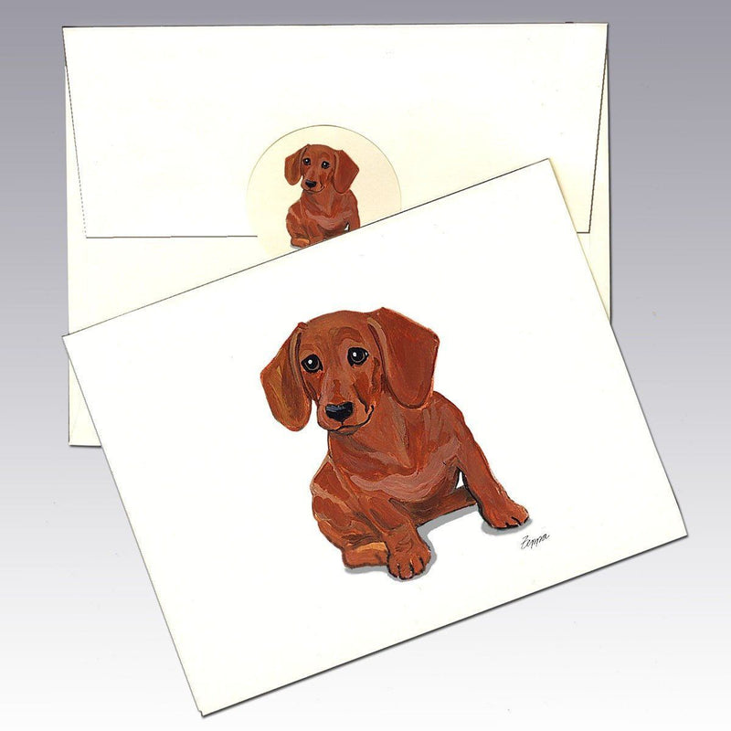 Dachshund, Red Note Cards