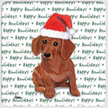 Dachshund, Red "Happy Howlidays" Coaster