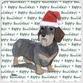 Dachshund, Wirehaired "Happy Howlidays" Coaster