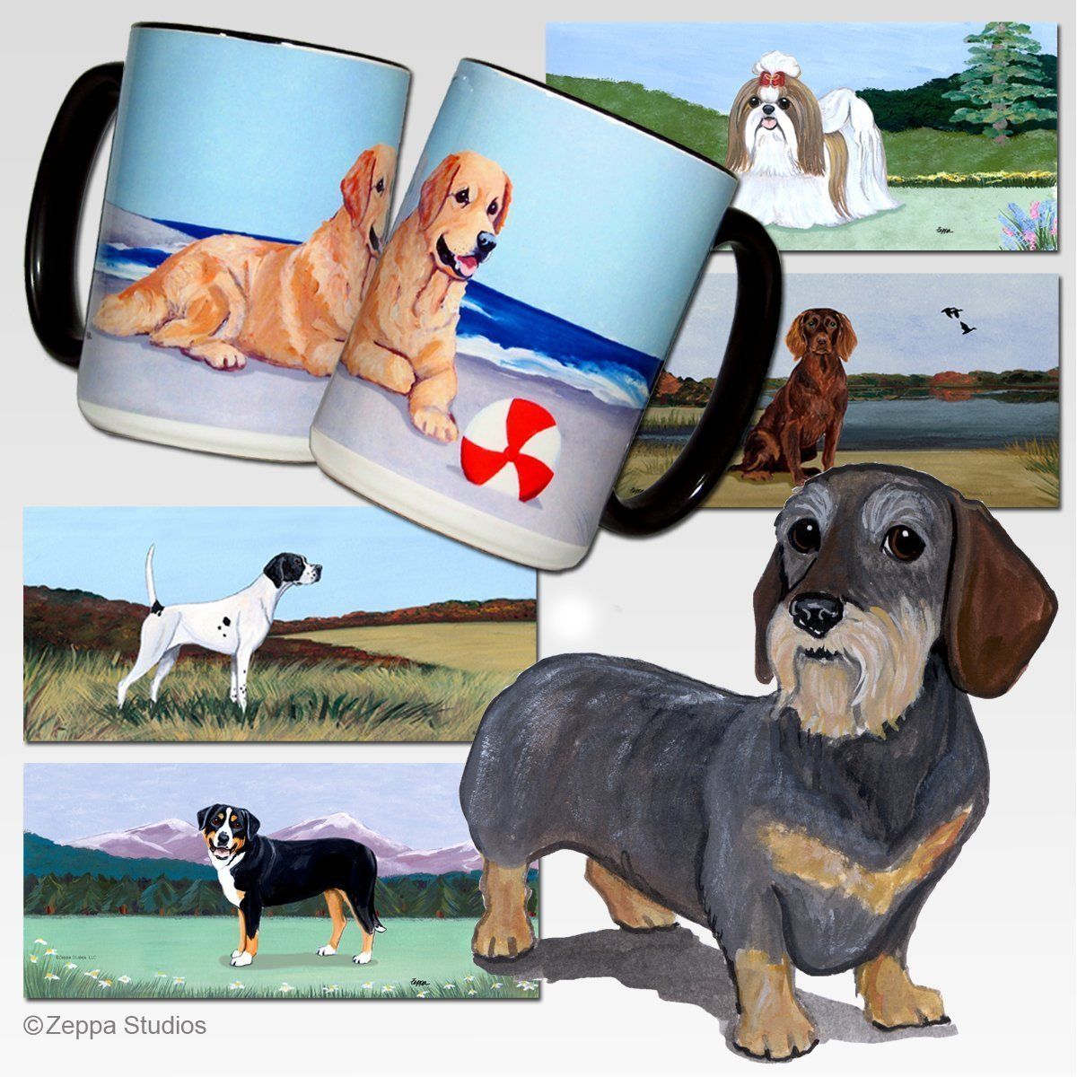 ダックスフンド置物　Running sausage christina uk Dachshunds in Hot Dogs S&P-4