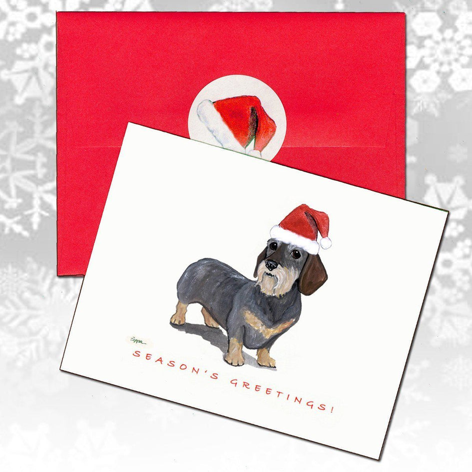 Dachshund, Wirehaired Christmas Note Cards