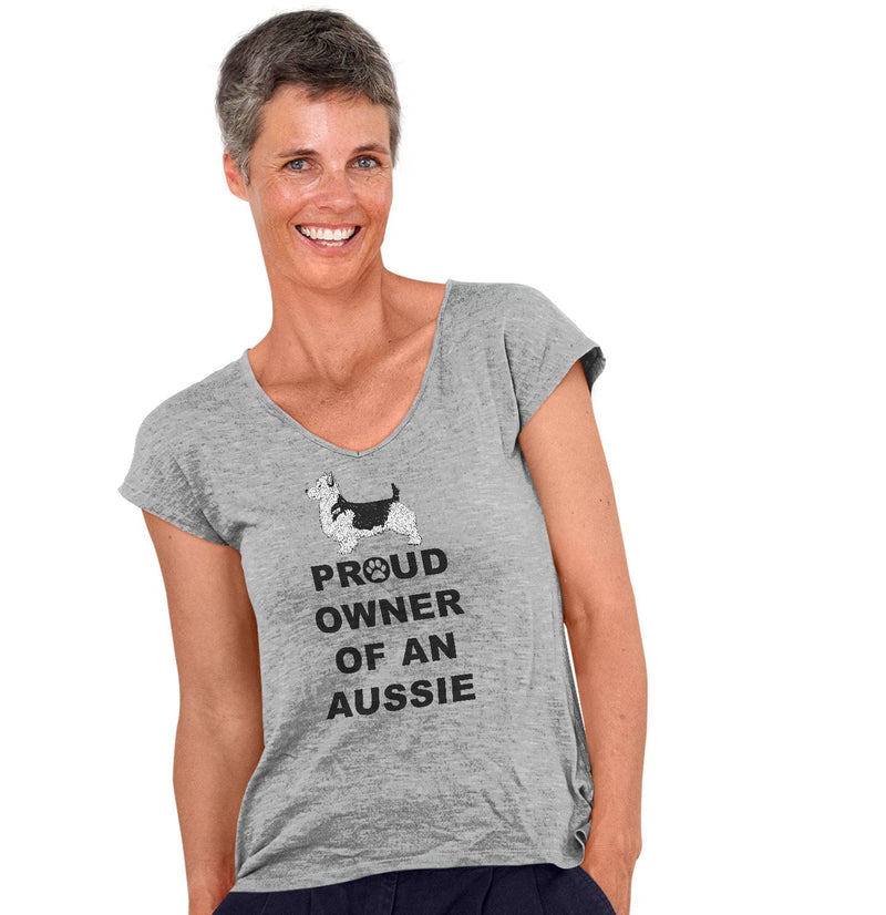 Australian Terrier Proud Owner - Women's V-Neck T-Shirt
