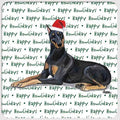 Doberman Pinscher "Happy Howlidays" Coaster