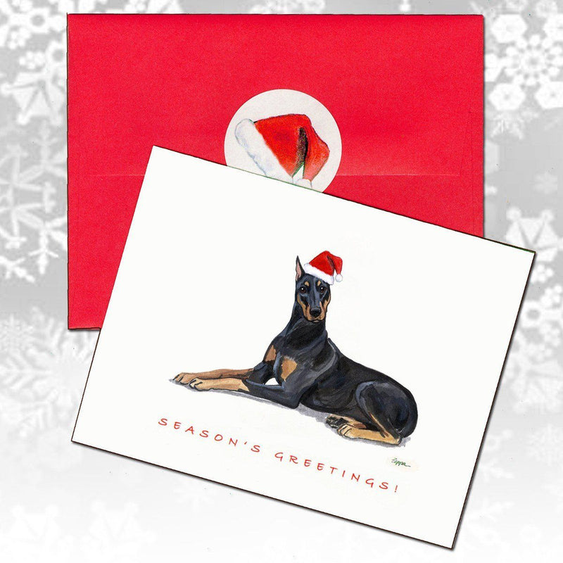 Doberman Pinscher Christmas Note Cards