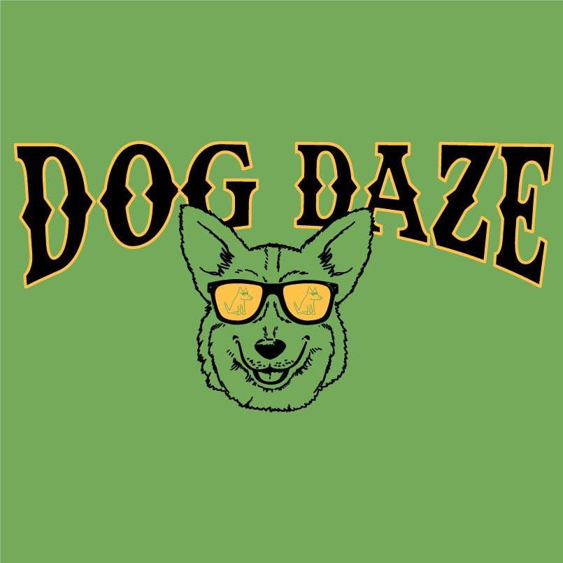 Dog Daze - Corgi - Ladies T-Shirt V-Neck