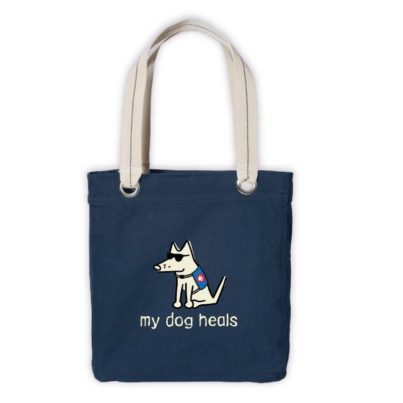 Teddy's My Dog Heals Canvas Tote - Teddy the Dog T-Shirts and Gifts