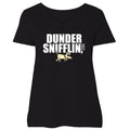Dunder Snifflin - Ladies Curvy V-Neck Tee