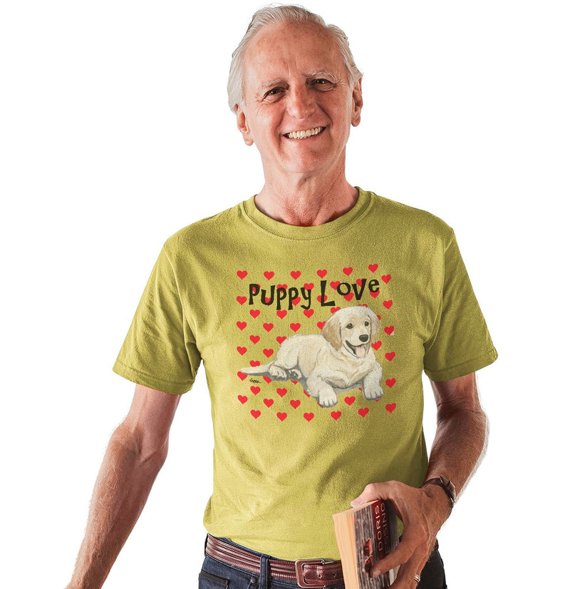Golden Retriever Puppy Love - Adult Unisex T-Shirt