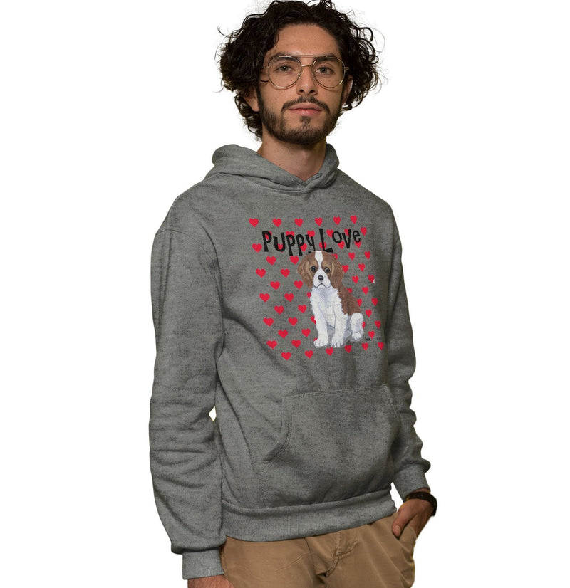 Cavalier Puppy Love - Adult Unisex Hoodie Sweatshirt