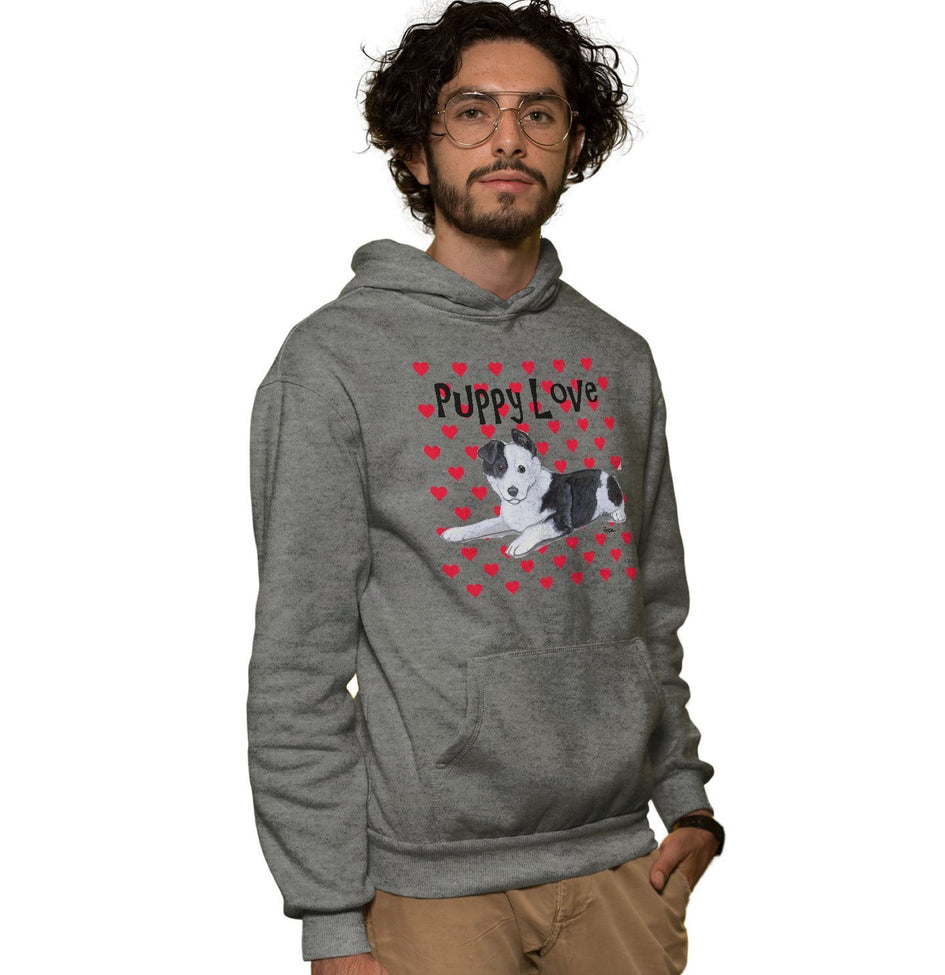 Border Collie Puppy Love - Adult Unisex Hoodie Sweatshirt