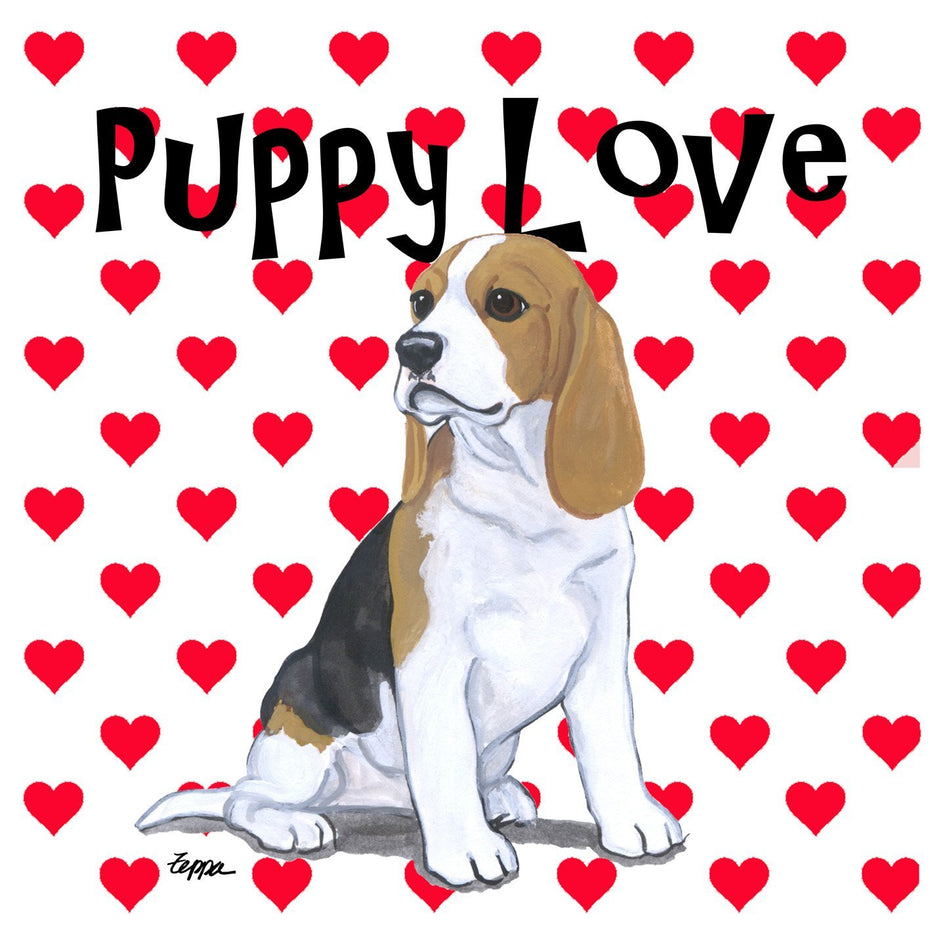 Beagle Puppy Love - Adult Unisex T-Shirt