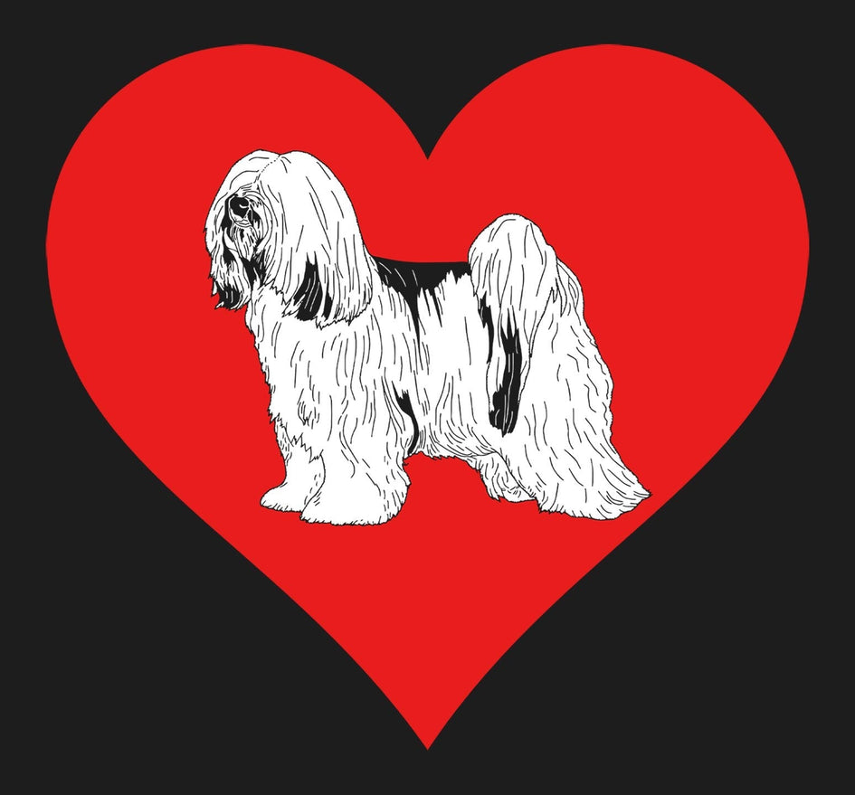 Tibetan Terrier on Heart Left Chest - Unisex Full-Zip Hoodie Sweatshirt