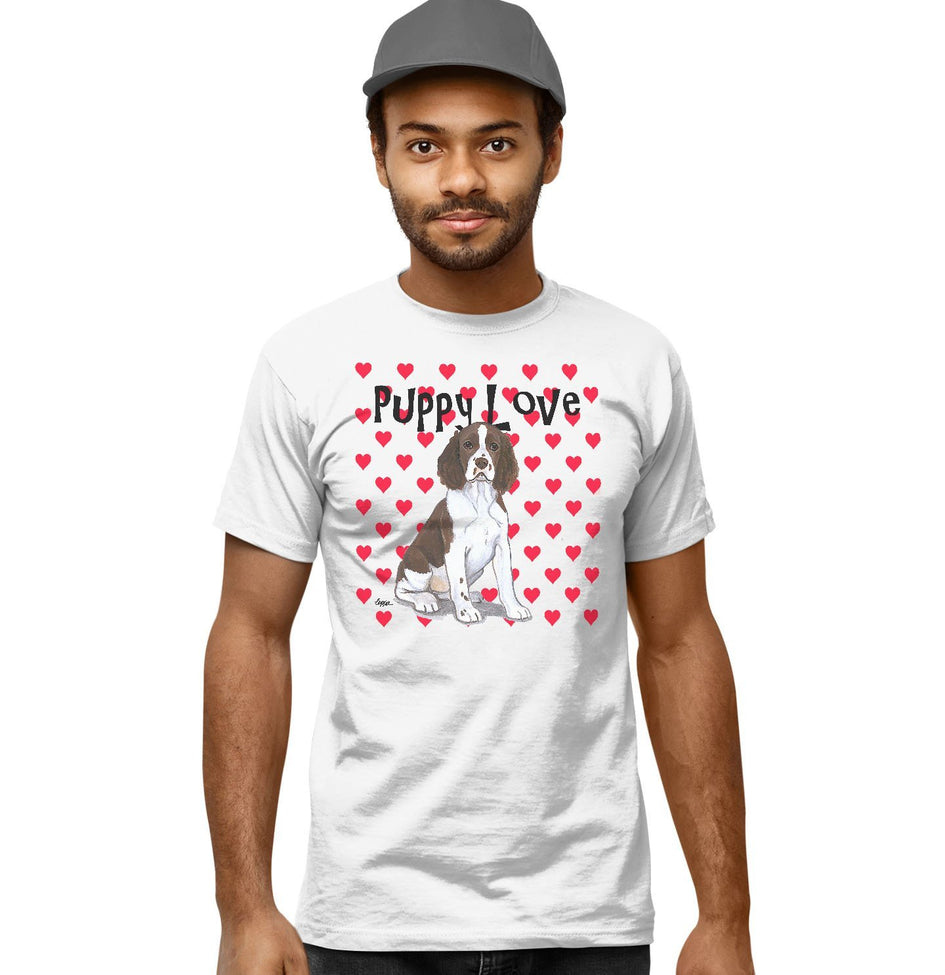 English Springer Spaniel Puppy Love - Adult Unisex T-Shirt