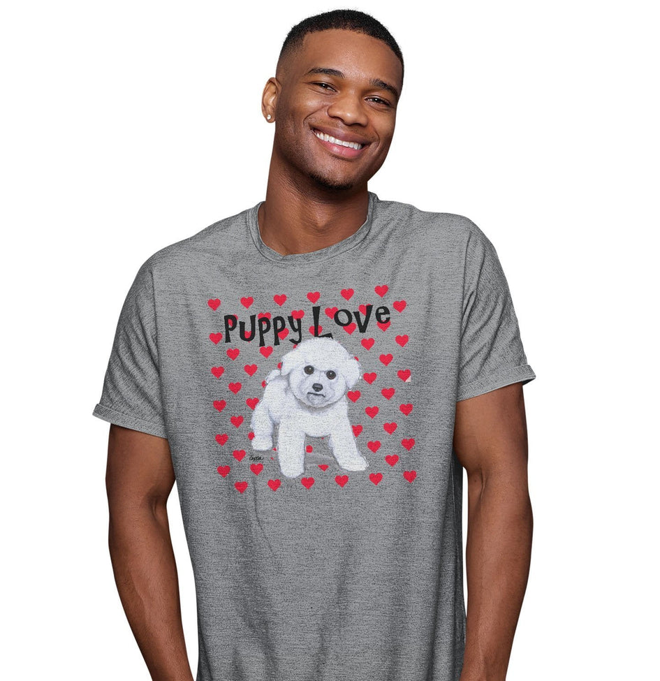 Bichon Frise Puppy Love - Adult Unisex T-Shirt