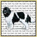 Black & White Newfoundland Love Text - Adult Unisex T-Shirt