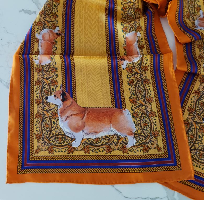 Pembroke Welsh Corgi Silk Scarf