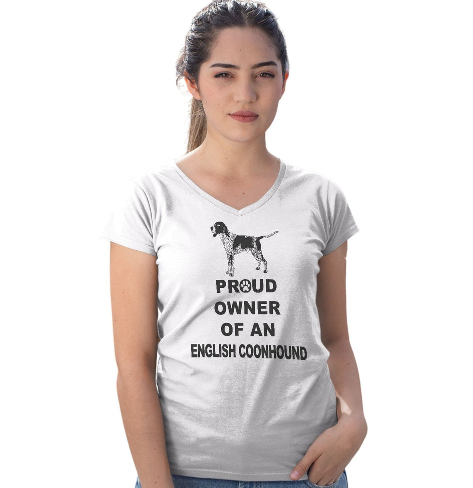 American English Coonhound Proud Owner - Women's V-Neck T-Shirt