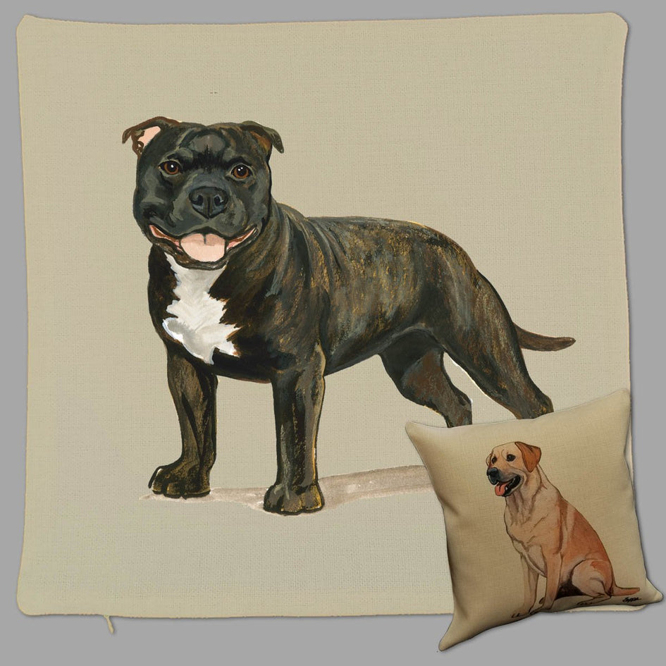 Staffordshire Bull Terrier Pillow Cover