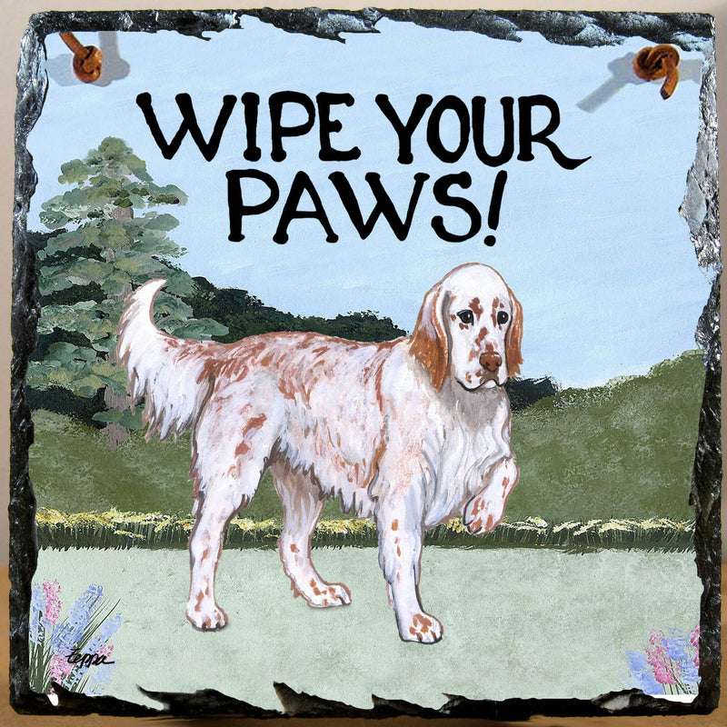 English Setter Slate Sign