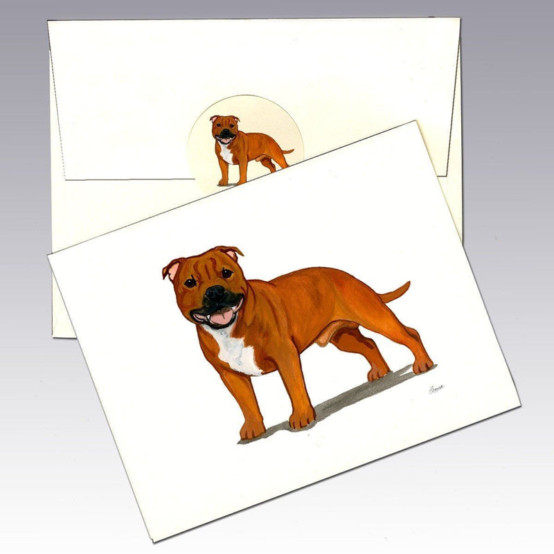 Staffordshire Bull Terrier Note Cards