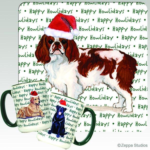 English Toy Spaniel, Blenheim Holiday Mug