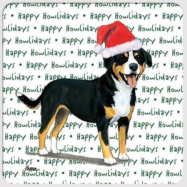 Entelbucher Mountain Dog "Happy Howlidays" Coaster