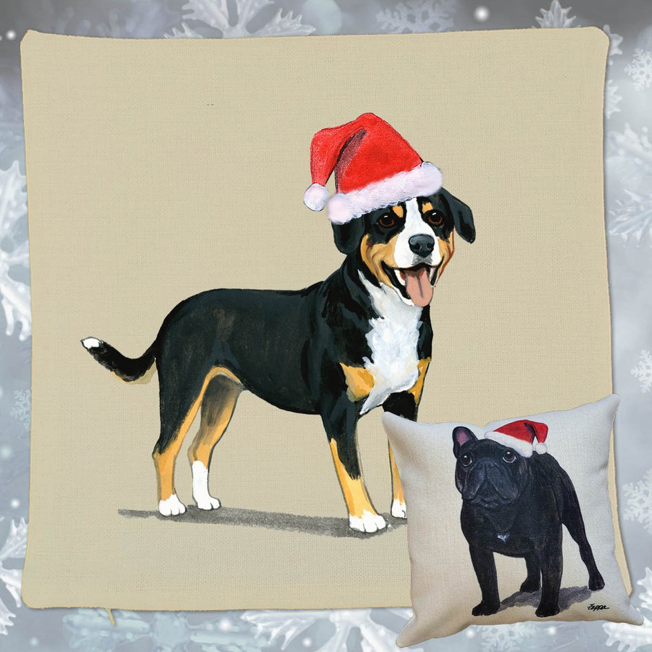 Entelbucher Mountain Dog Santa Pillow Cover