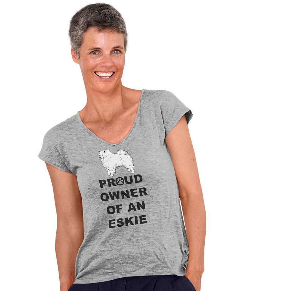 American Eskimo Dog Proud Owner - Women's V-Neck T-Shirt