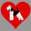 Welsh Terrier on Heart Left Chest - Full-Zip Hoodie Sweatshirt