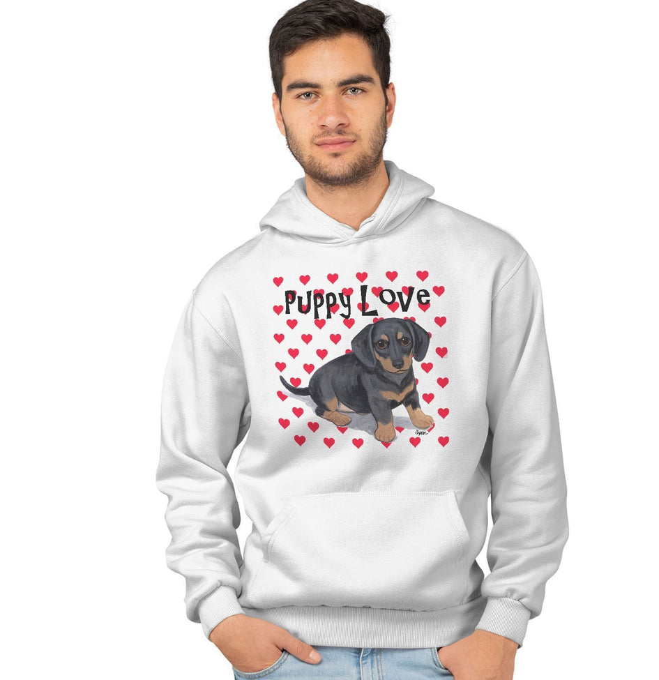 Dachshund Puppy Love - Adult Unisex Hoodie Sweatshirt