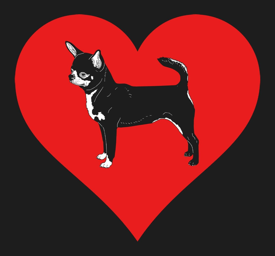 Chihuahua on Heart Left Chest - Unisex Full-Zip Hoodie Sweatshirt
