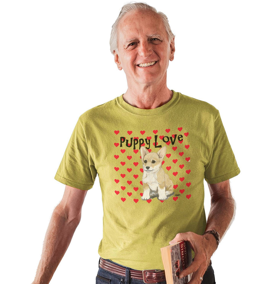 Corgi Puppy Love - Adult Unisex T-Shirt