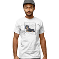 Black Longhaired Dachshund Love Text - Adult Unisex T-Shirt