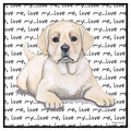 Yellow Labrador Retriever Puppy Love Text - Adult Unisex T-Shirt