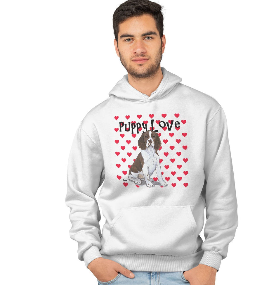 English Springer Spaniel Puppy Love - Adult Unisex Hoodie Sweatshirt