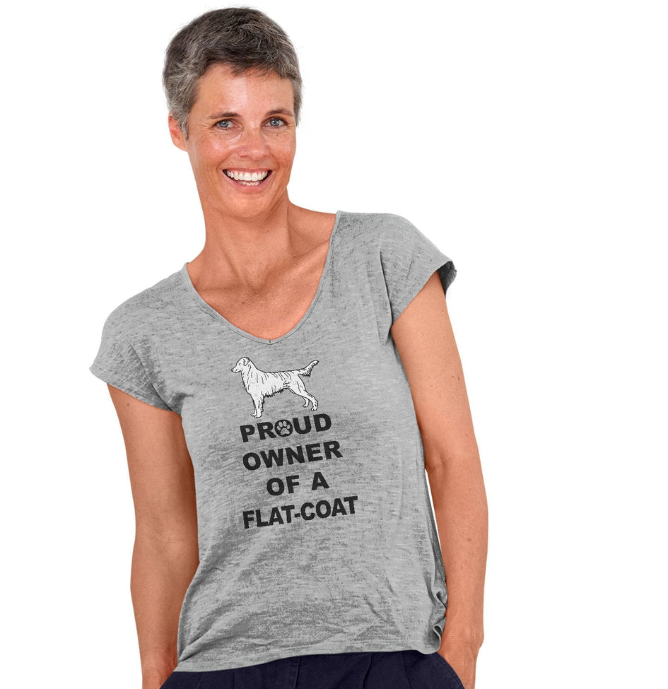 Flat-Coated Retriever Proud Owner - Women's V-Neck T-Shirt