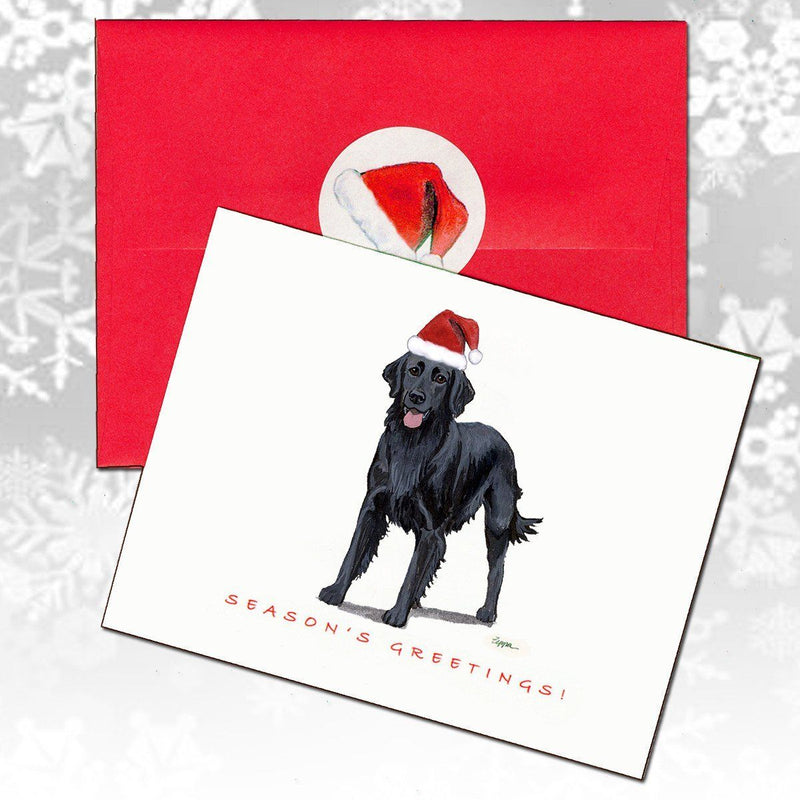 Flat Coated Retriever Christmas Note Cards
